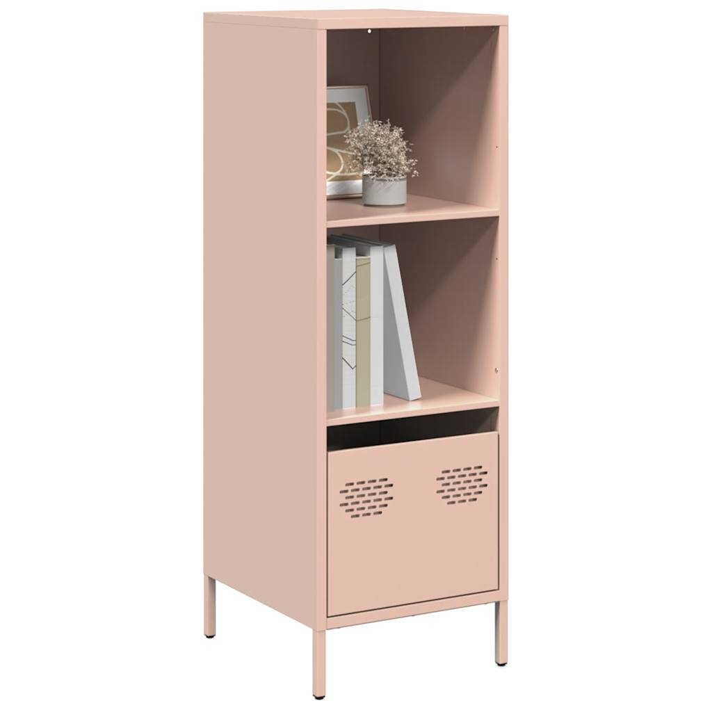VidaXL Hoge kast 35x39x103,5 cm staal roze