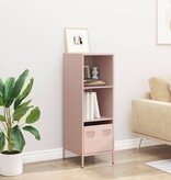 VidaXL Hoge kast 35x39x103,5 cm staal roze
