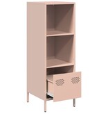 VidaXL Hoge kast 35x39x103,5 cm staal roze