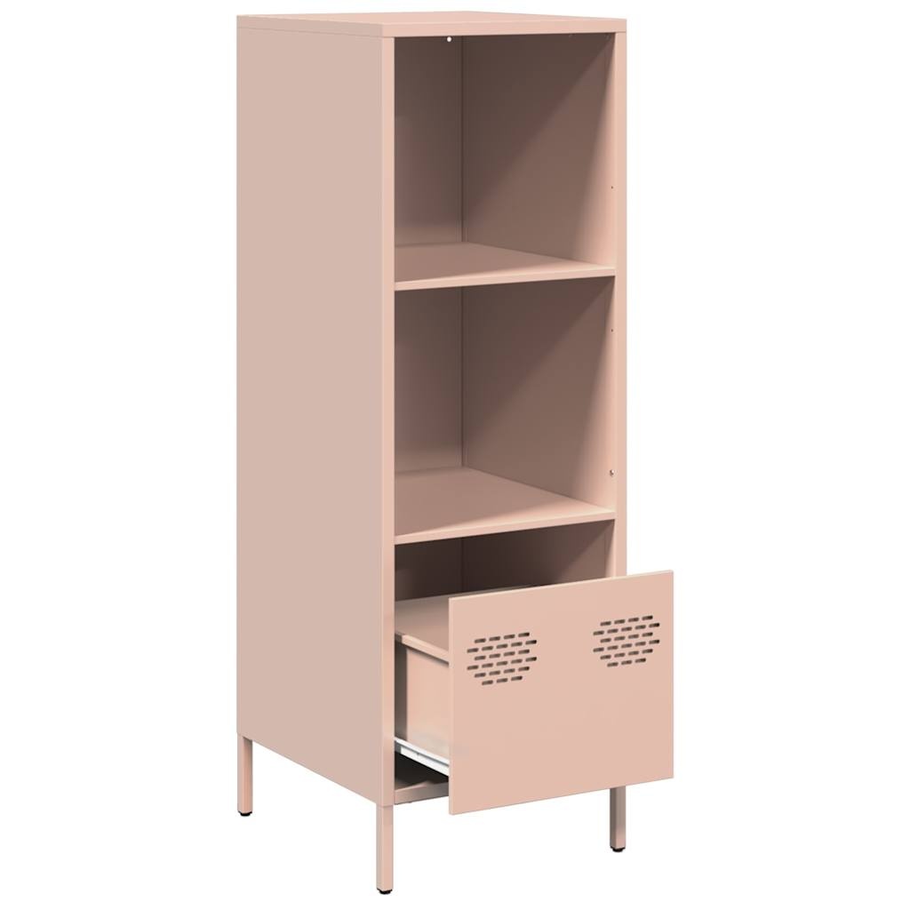 VidaXL Hoge kast 35x39x103,5 cm staal roze