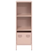 VidaXL Hoge kast 35x39x103,5 cm staal roze