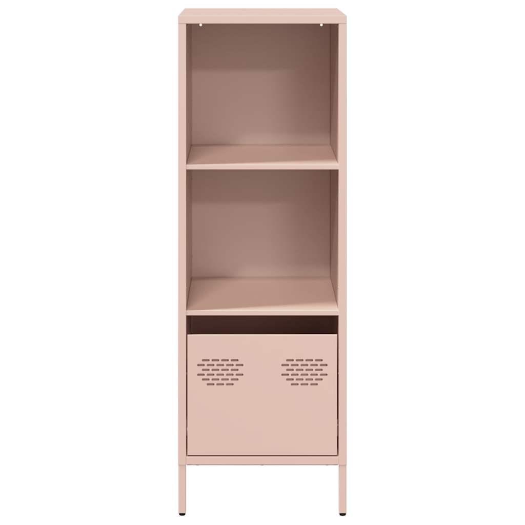 VidaXL Hoge kast 35x39x103,5 cm staal roze