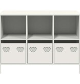 VidaXL Dressoir 101,5x39x73,5 cm koudgewalst staal wit