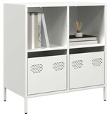 VidaXL Dressoir 68x39x73,5 cm koudgewalst staal wit