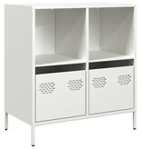 VidaXL Dressoir 68x39x73,5 cm koudgewalst staal wit