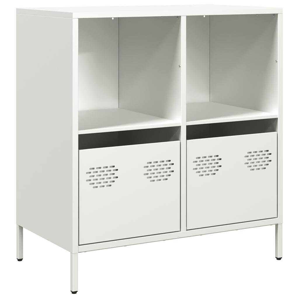 VidaXL Dressoir 68x39x73,5 cm koudgewalst staal wit