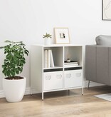 VidaXL Dressoir 68x39x73,5 cm koudgewalst staal wit