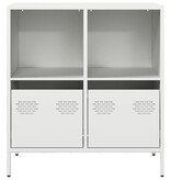 VidaXL Dressoir 68x39x73,5 cm koudgewalst staal wit