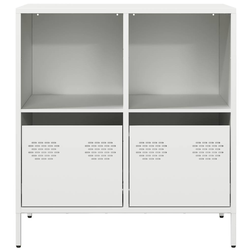 VidaXL Dressoir 68x39x73,5 cm koudgewalst staal wit