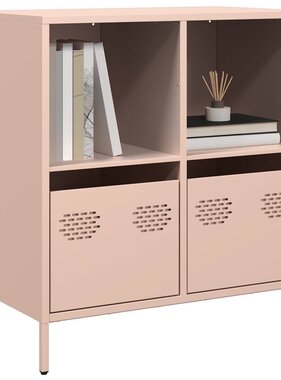 VidaXL Dressoir 68x39x73,5 cm koudgewalst staal roze