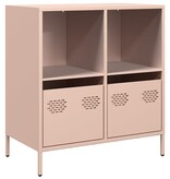 VidaXL Dressoir 68x39x73,5 cm koudgewalst staal roze