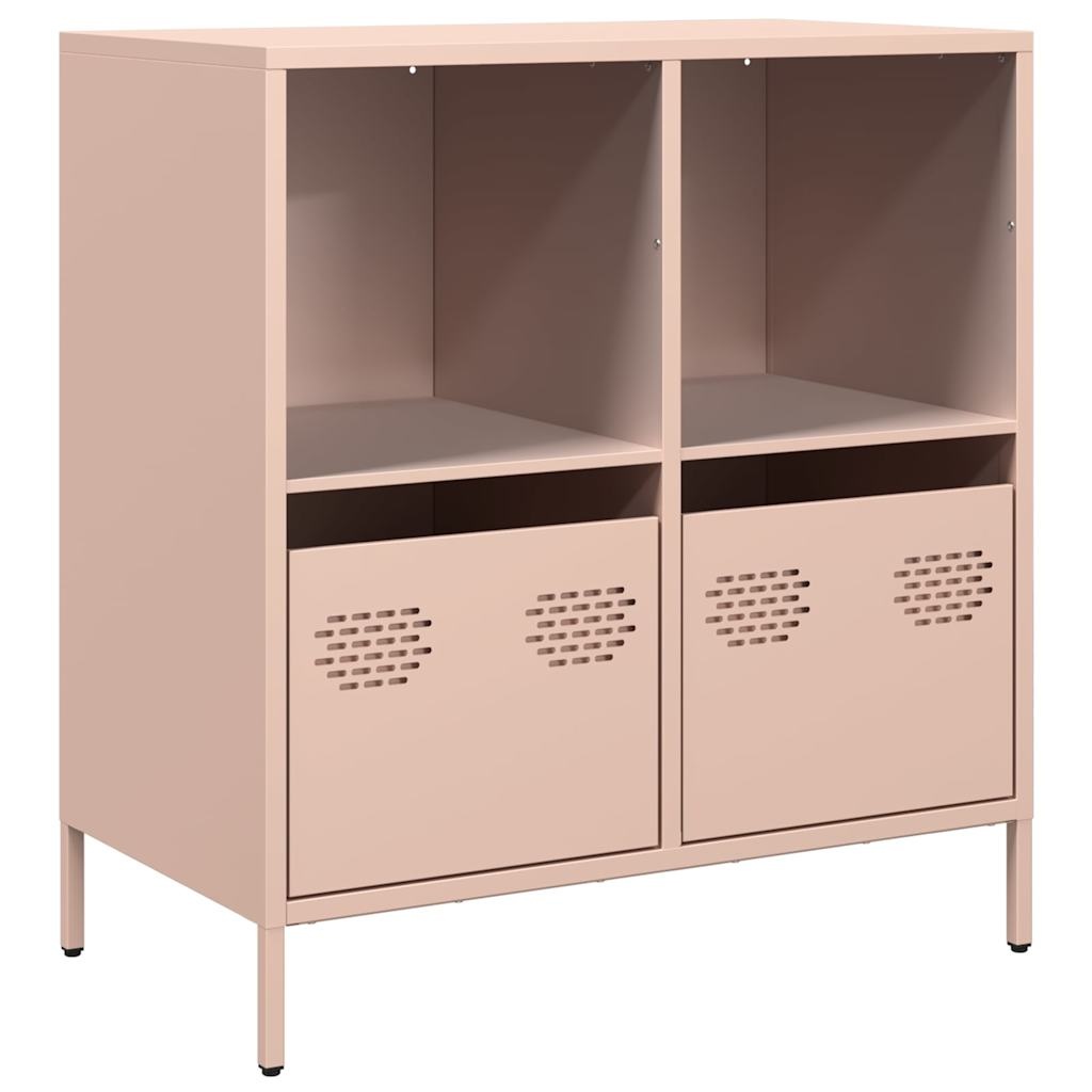 VidaXL Dressoir 68x39x73,5 cm koudgewalst staal roze