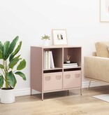 VidaXL Dressoir 68x39x73,5 cm koudgewalst staal roze