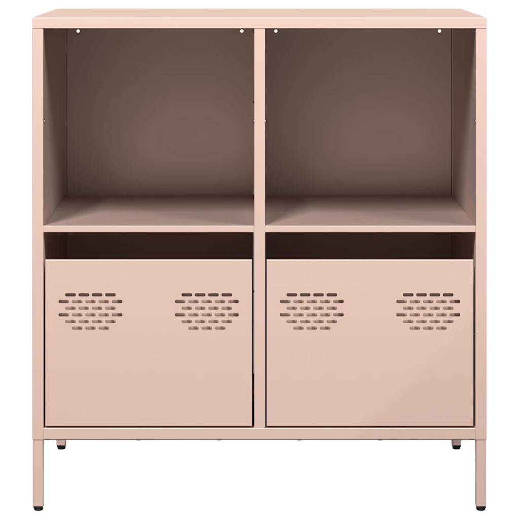 VidaXL Dressoir 68x39x73,5 cm koudgewalst staal roze