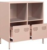 VidaXL Dressoir 68x39x73,5 cm koudgewalst staal roze