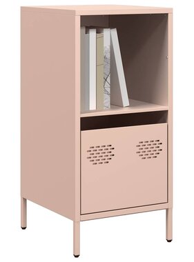 VidaXL Dressoir 35x39x73,5 cm koudgewalst staal roze