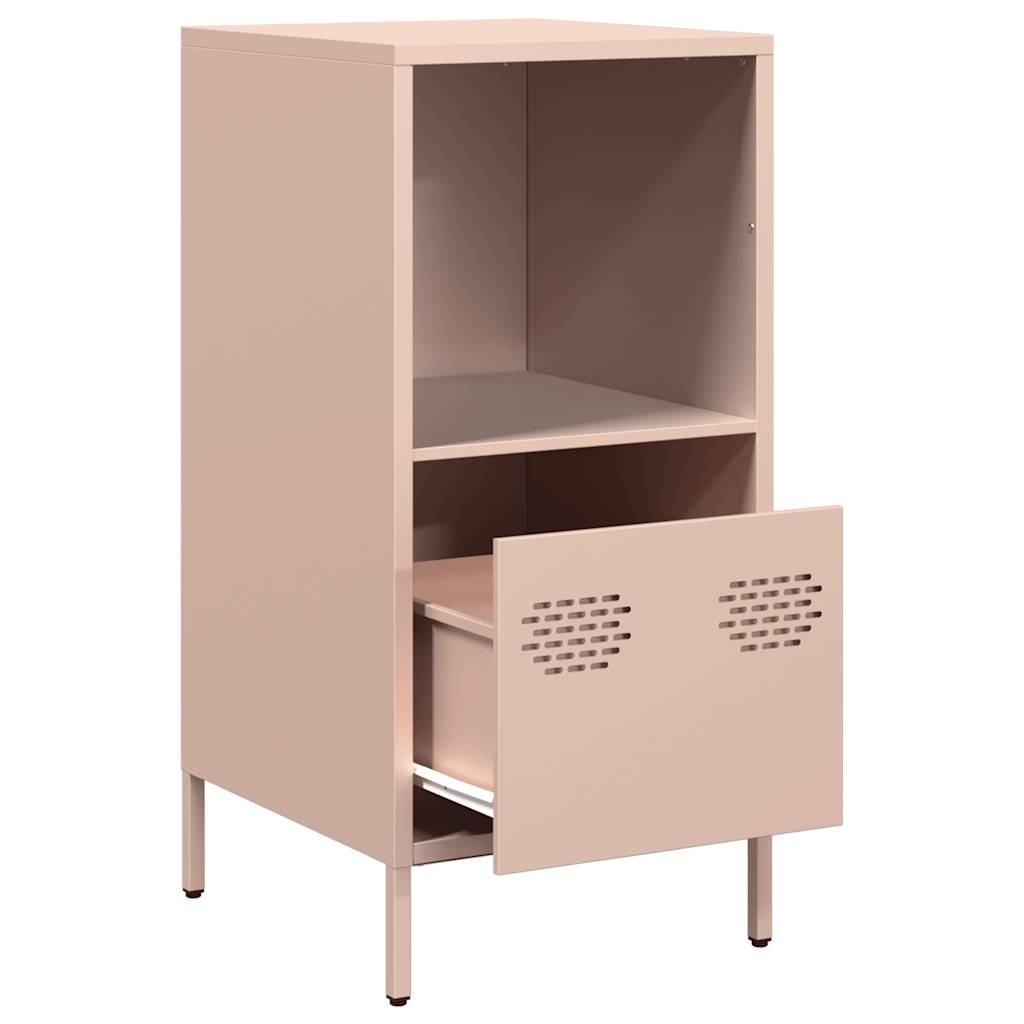 VidaXL Dressoir 35x39x73,5 cm koudgewalst staal roze
