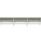 VidaXL Tv-meubel 202x39x43,5 cm koudgewalst staal wit