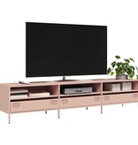 VidaXL Tv-meubel 202x39x43,5 cm koudgewalst staal roze