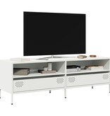 VidaXL Tv-meubel 135x39x43,5 cm koudgewalst staal wit