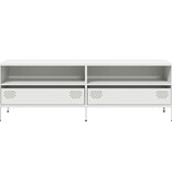 VidaXL Tv-meubel 135x39x43,5 cm koudgewalst staal wit