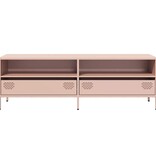 VidaXL Tv-meubel 135x39x43,5 cm koudgewalst staal roze
