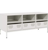 VidaXL Tv-meubel 101,5x39x43,5 cm koudgewalst staal wit