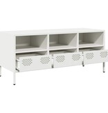 VidaXL Tv-meubel 101,5x39x43,5 cm koudgewalst staal wit