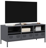 VidaXL Tv-meubel 101,5x39x43,5 cm koudgewalst staal antracietkleurig