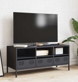 VidaXL Tv-meubel 101,5x39x43,5 cm koudgewalst staal antracietkleurig