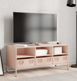 VidaXL Tv-meubel 101,5x39x43,5 cm koudgewalst staal roze