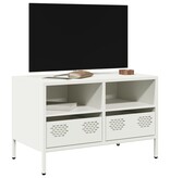 VidaXL Tv-meubel 68x39x43,5 cm koudgewalst staal wit
