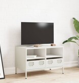 VidaXL Tv-meubel 68x39x43,5 cm koudgewalst staal wit