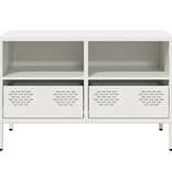 VidaXL Tv-meubel 68x39x43,5 cm koudgewalst staal wit