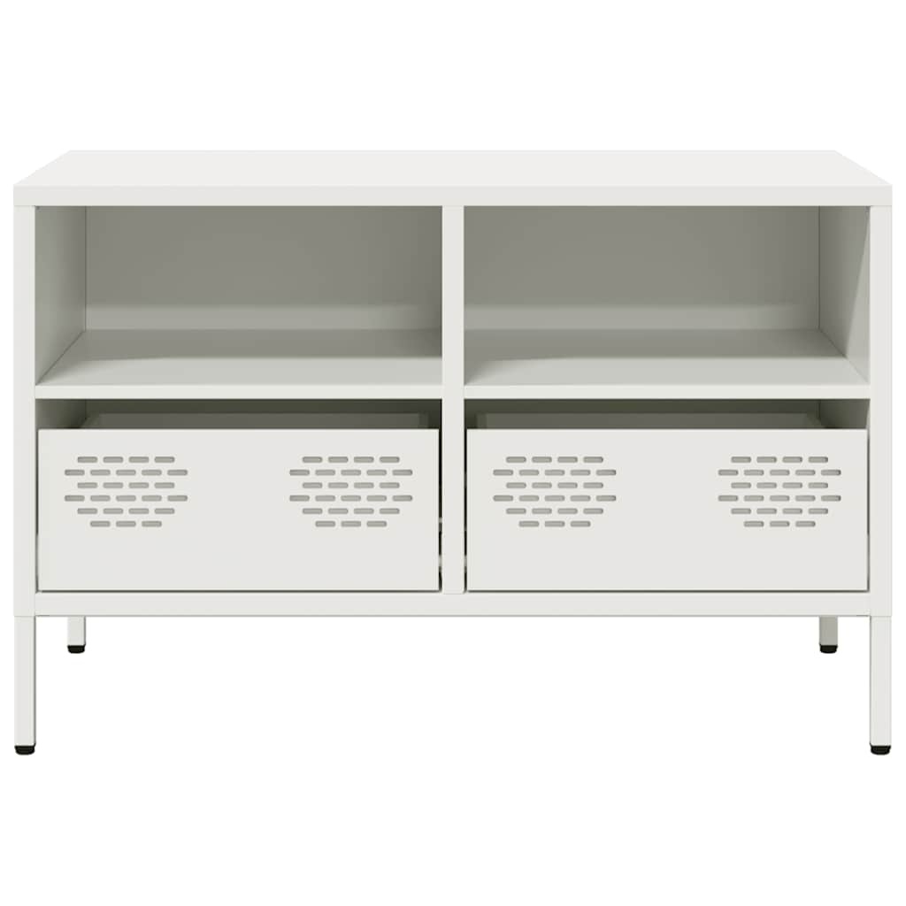 VidaXL Tv-meubel 68x39x43,5 cm koudgewalst staal wit