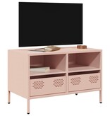 VidaXL Tv-meubel 68x39x43,5 cm koudgewalst staal roze