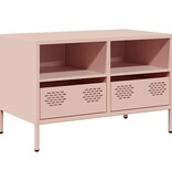 VidaXL Tv-meubel 68x39x43,5 cm koudgewalst staal roze
