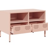VidaXL Tv-meubel 68x39x43,5 cm koudgewalst staal roze