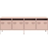 VidaXL Tv-meubel 135x39x43,5 cm koudgewalst staal roze