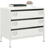 VidaXL Dressoir 68x39x58,5 cm koudgewalst staal wit