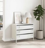 VidaXL Dressoir 68x39x58,5 cm koudgewalst staal wit