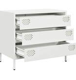 VidaXL Dressoir 68x39x58,5 cm koudgewalst staal wit