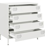 VidaXL Dressoir 68x39x73,5 cm koudgewalst staal wit