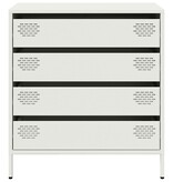 VidaXL Dressoir 68x39x73,5 cm koudgewalst staal wit