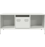 VidaXL Salontafel 101,5x50x43,5 cm koudgewalst staal wit