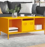 VidaXL Salontafel 101,5x50x43,5 cm koudgewalst staal mosterdgeel