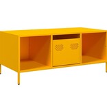 VidaXL Salontafel 101,5x50x43,5 cm koudgewalst staal mosterdgeel