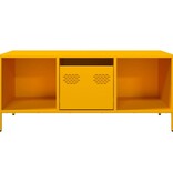 VidaXL Salontafel 101,5x50x43,5 cm koudgewalst staal mosterdgeel