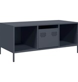 VidaXL Salontafel 101,5x50x43,5 cm koudgewalst staal antracietkleurig