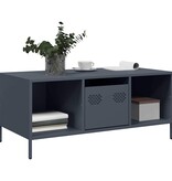 VidaXL Salontafel 101,5x50x43,5 cm koudgewalst staal antracietkleurig